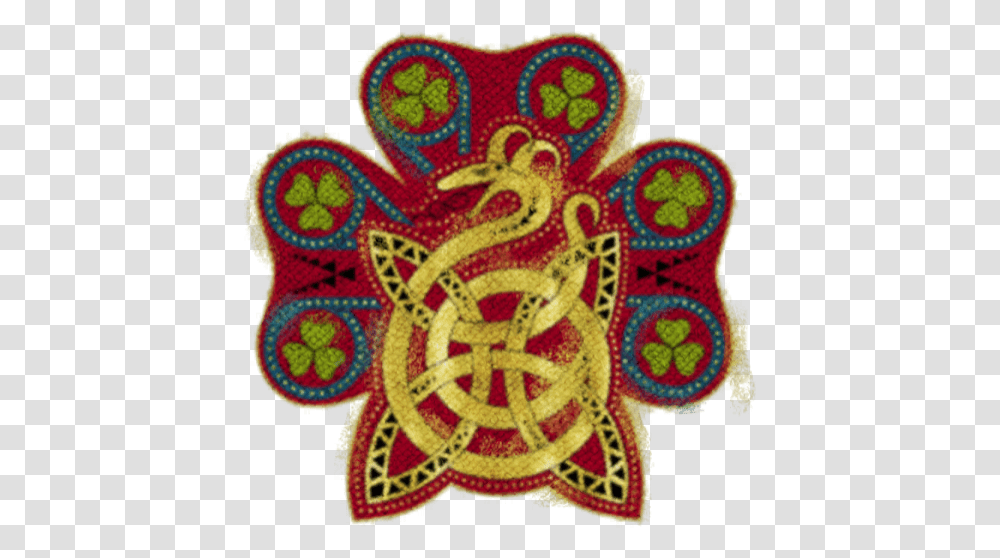 Accidents And Catastrophes Emblem Horned Serpent Ilvermorny, Pattern, Embroidery, Rug, Stitch Transparent Png