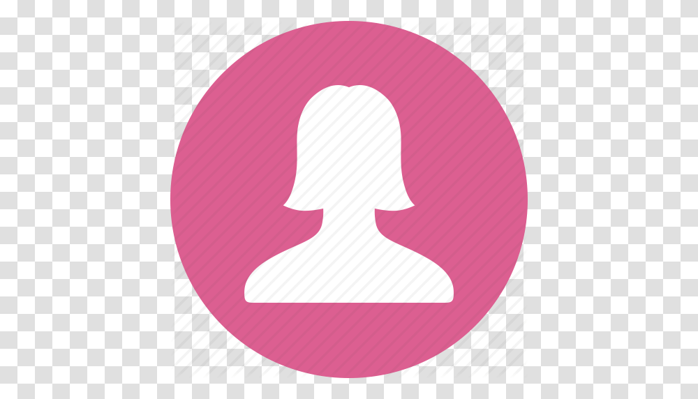 Account Avatar Circle Female Pink Profile User Icon, Label, Baseball Cap Transparent Png