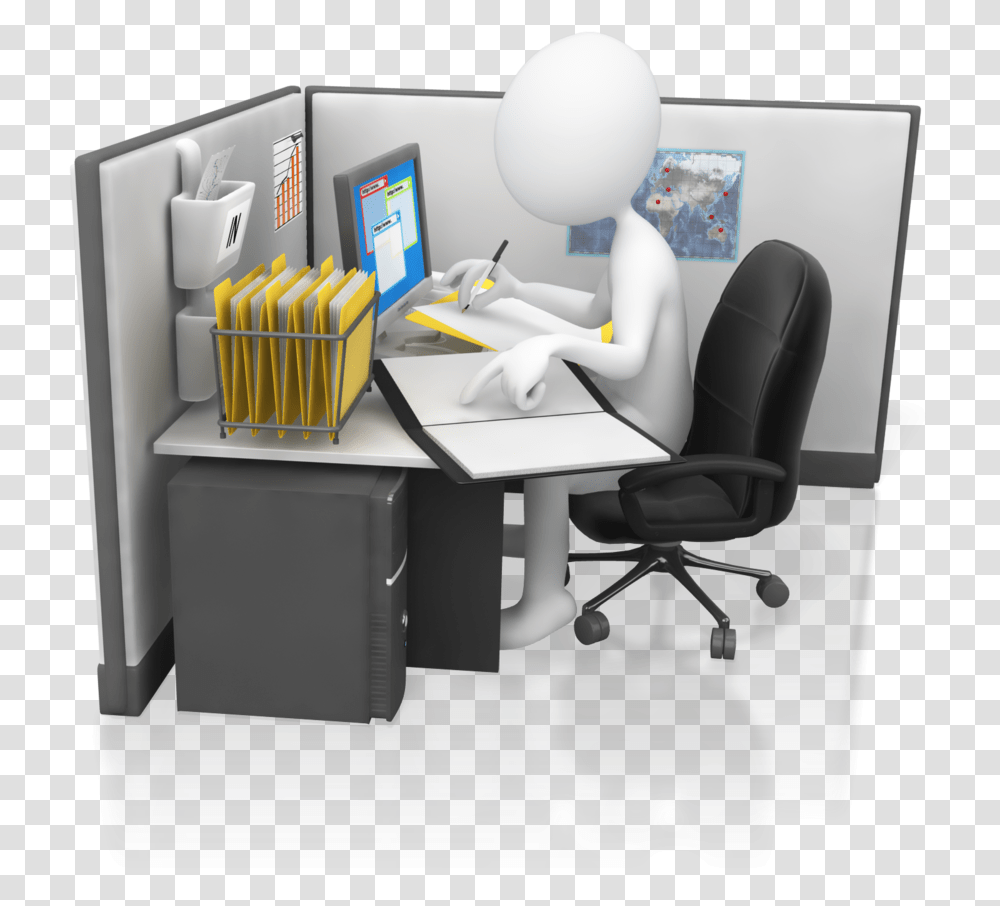 Accounts Receivable Office Worker Hard At Work Arabic Words Starting With, Chair, Furniture, Table, Tabletop Transparent Png