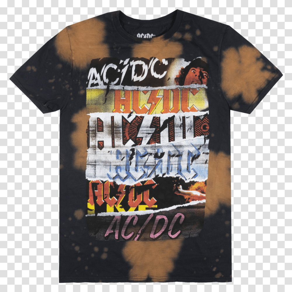 Acdc Rock Album Logo T Shirt Black Tee Metal Music Active Shirt, Apparel, T-Shirt, Poster Transparent Png