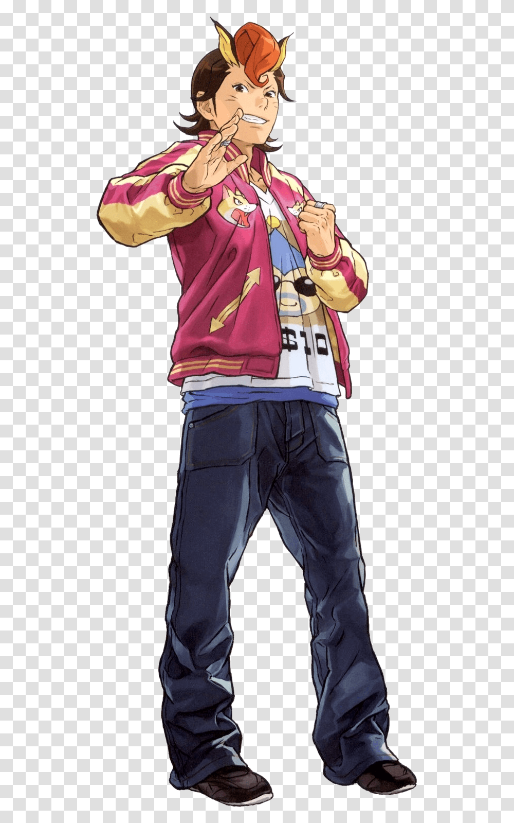 Ace Attorney Apollo Justice Kitaki, Person, Pants, Coat Transparent Png