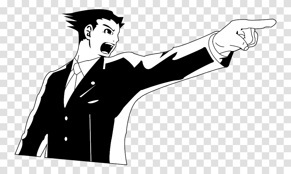 Ace Attorney Black Black And White Man Male Gentleman Teasing Jokes For Friends, Person, Human, Martial Arts, Sport Transparent Png