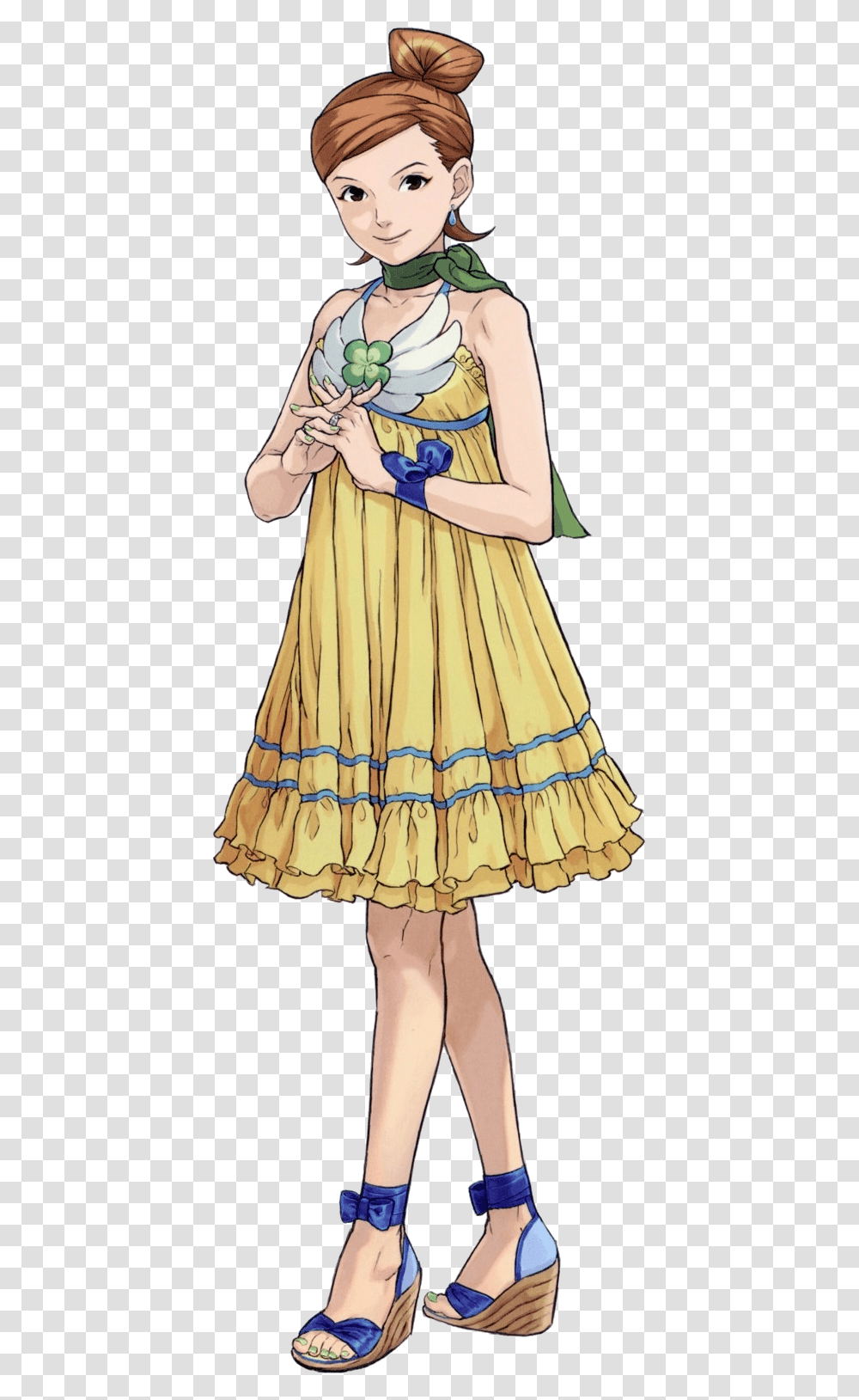 Ace Attorney Character Designs, Apparel, Dress, Female Transparent Png