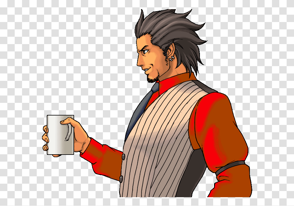 Ace Attorney Character Gif, Person, Human, Apparel Transparent Png