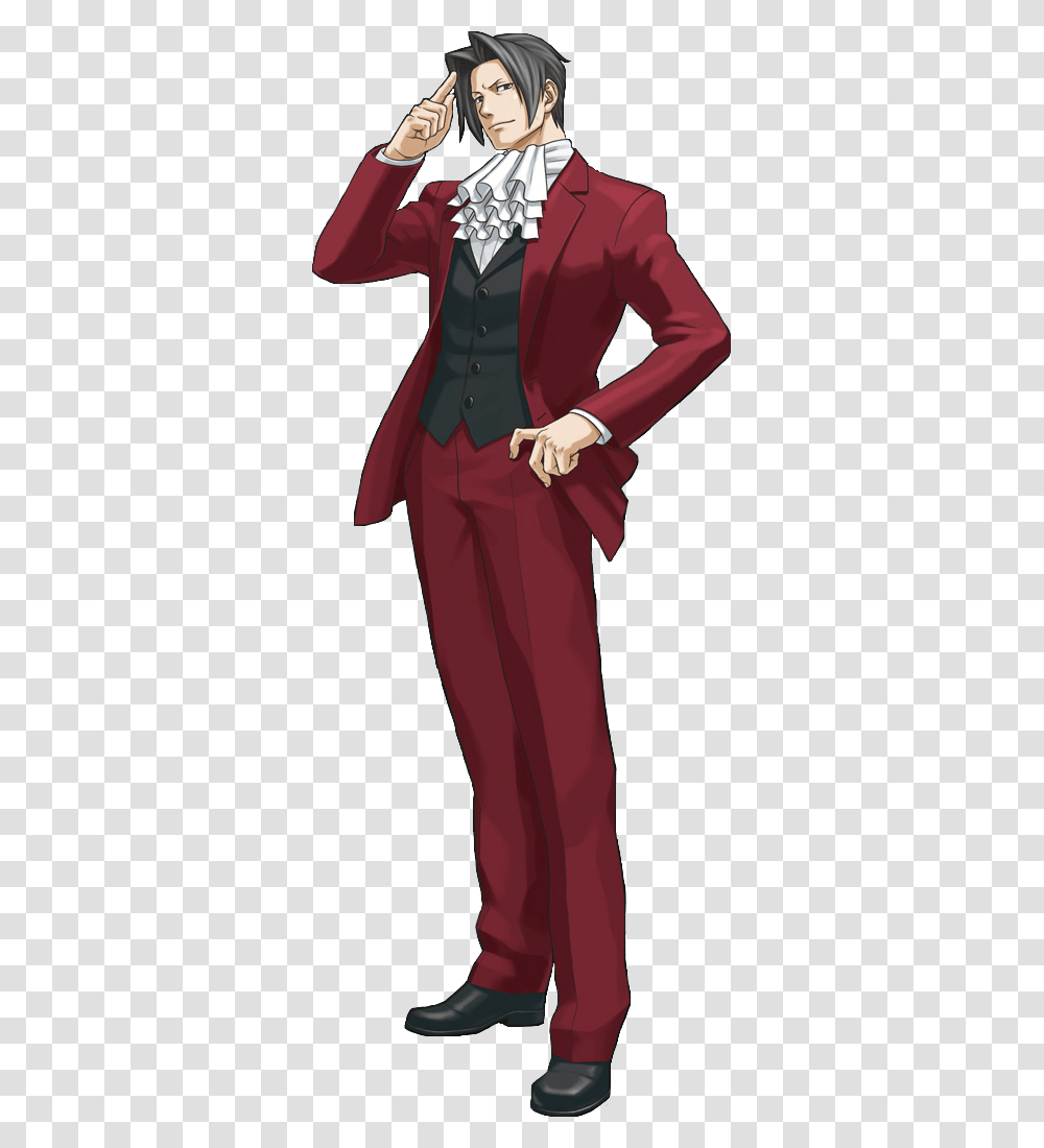 Ace Attorney Edgeworth, Person, Female, Sleeve Transparent Png