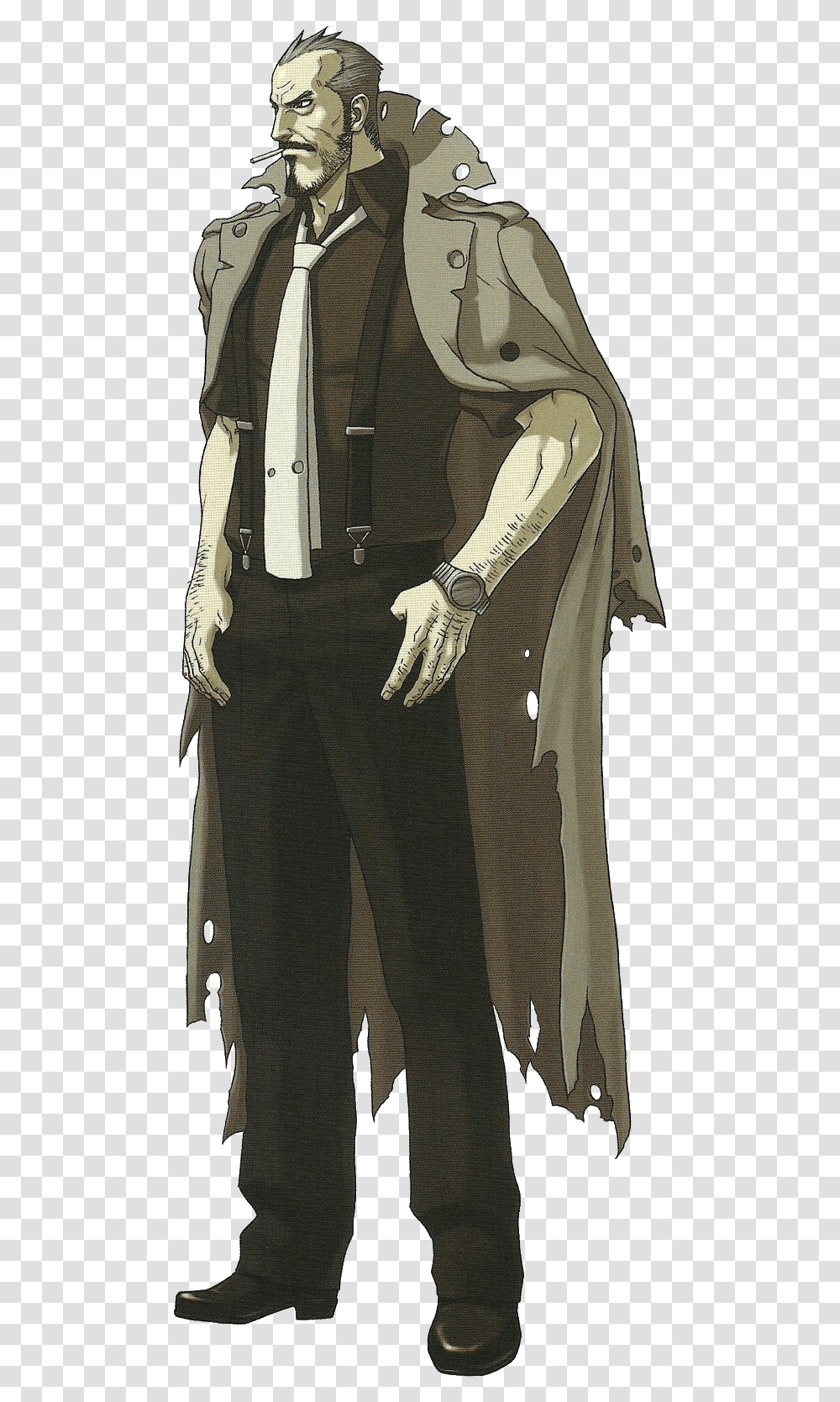 Ace Attorney Investigations Detective Badd, Person, Overcoat, Suit Transparent Png