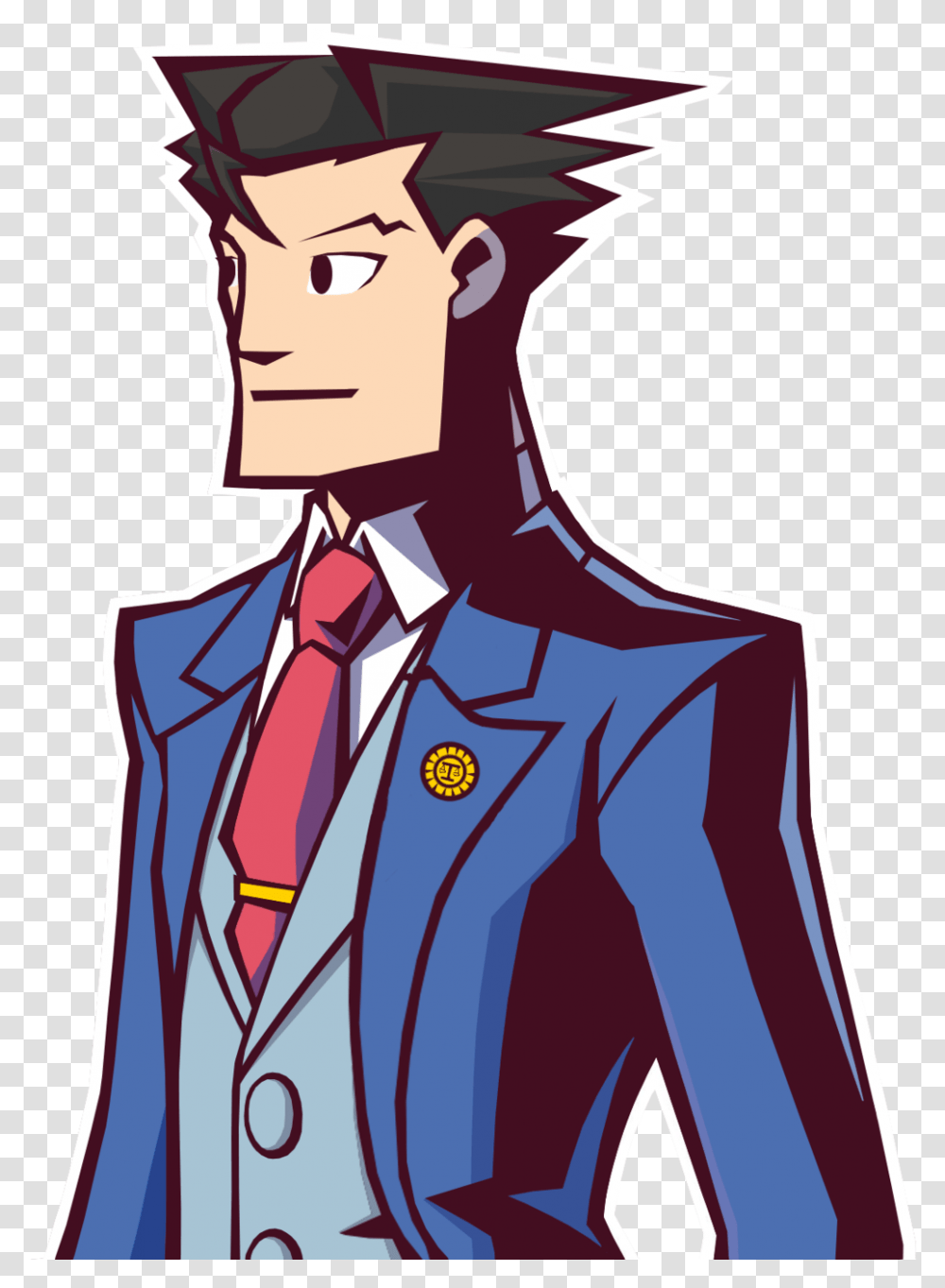 Ace Attorney Phoenix Wright Ghost Trick Blue Detective, Tie, Accessories, Costume Transparent Png