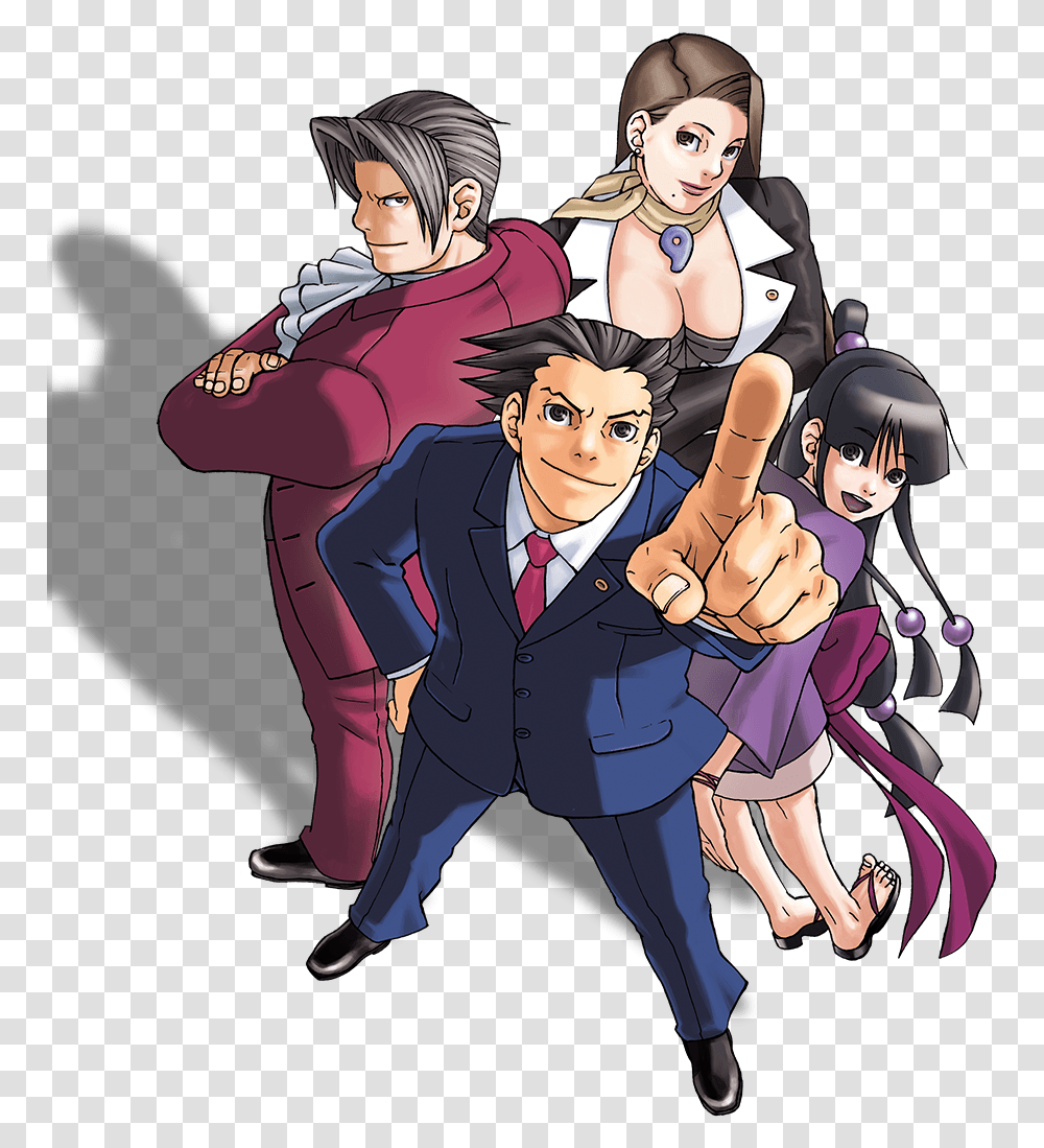 Ace Attorneyphoenix Wright Ace Attorney Phoenix Wright, Person, Human, Comics, Book Transparent Png