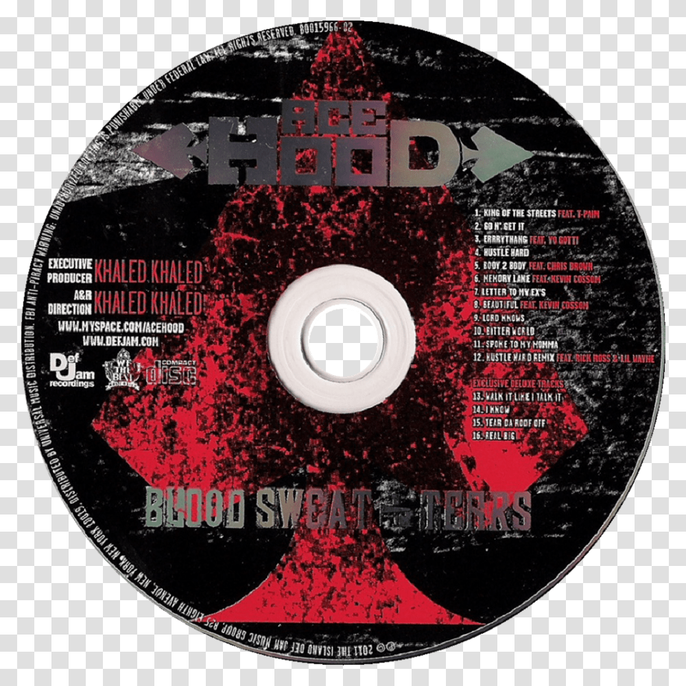 Ace Hood Blood Sweat And Tears Cd, Disk, Dvd Transparent Png