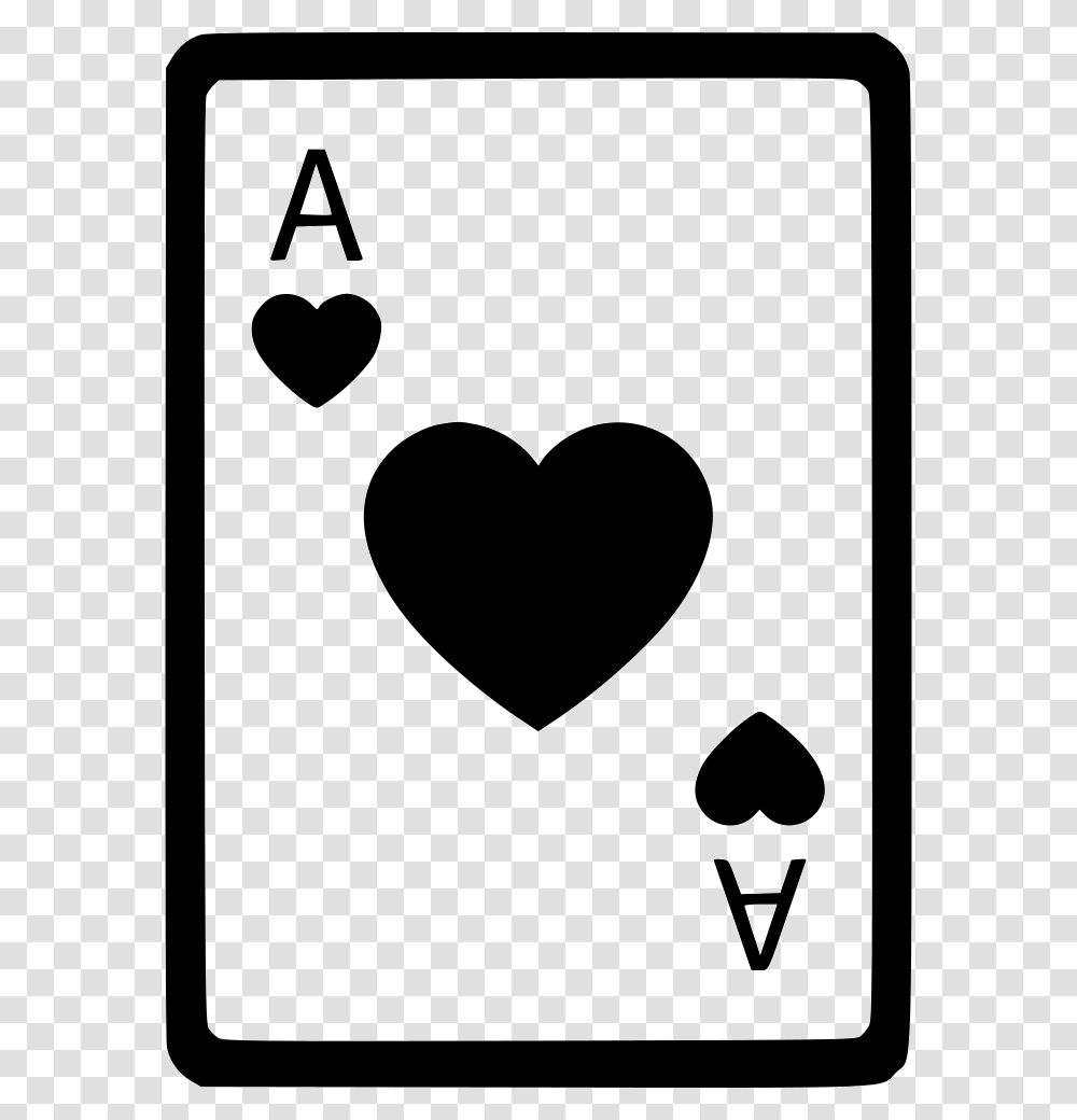 Ace Of Hearts Card Poker Icon Free Download, Stencil, Mustache, Electronics Transparent Png