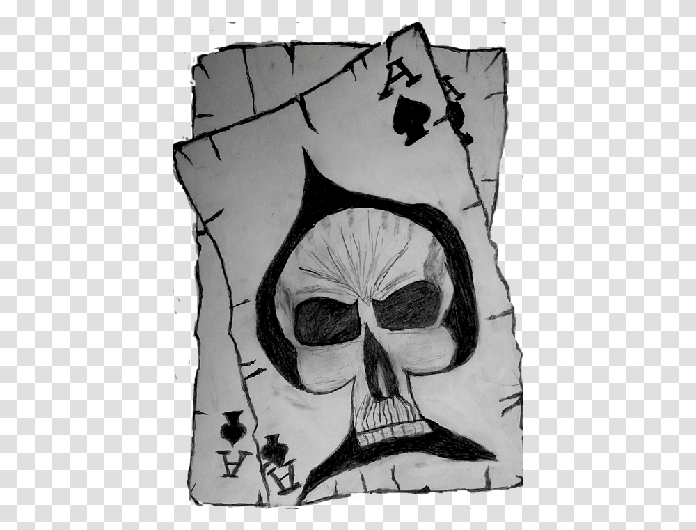 Ace Of Skulls Background Duvet Cover Sketch, Art, Person, Human, Drawing Transparent Png