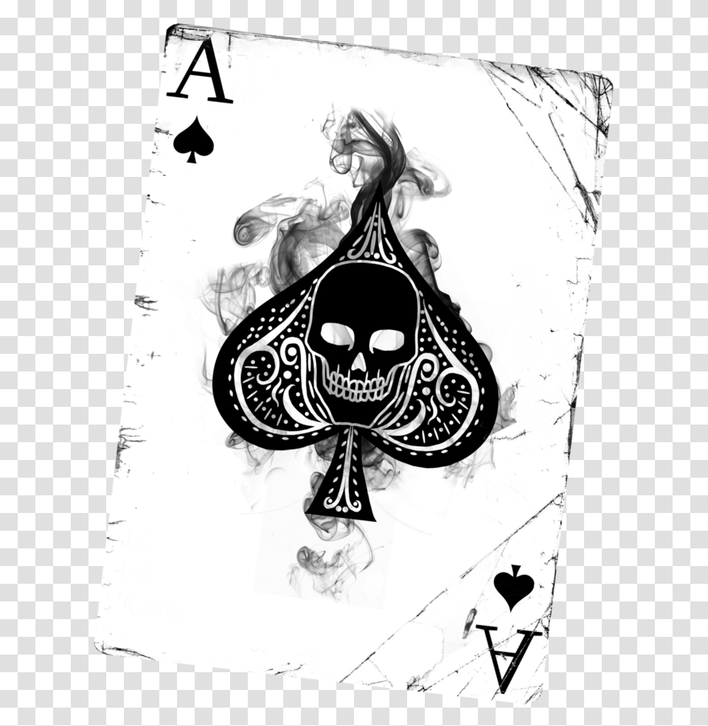 Ace Of Spades By The Demons Heart Tattoo Designs Ace Of Spades, Poster, Advertisement, Drawing, Stencil Transparent Png
