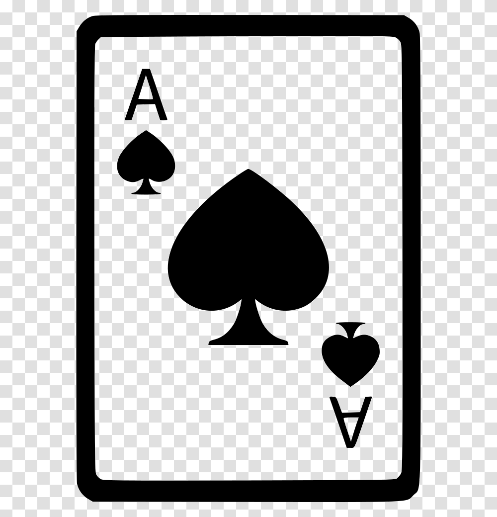 Ace Of Spades Card Poker Icon Free Download, Silhouette, Stencil ...