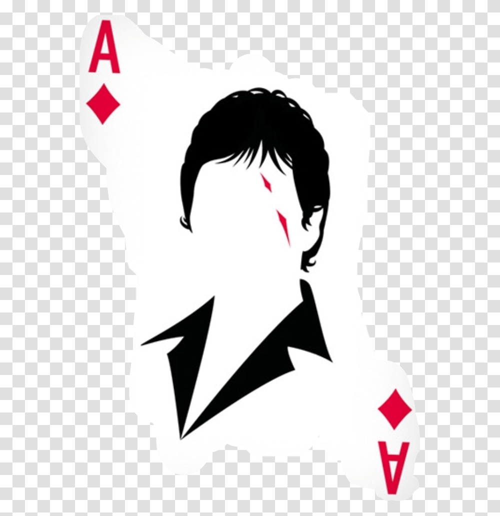 Ace Playingcards Scarface Freetoedit Clove Of Ace Card, Stencil, Hand, Person Transparent Png