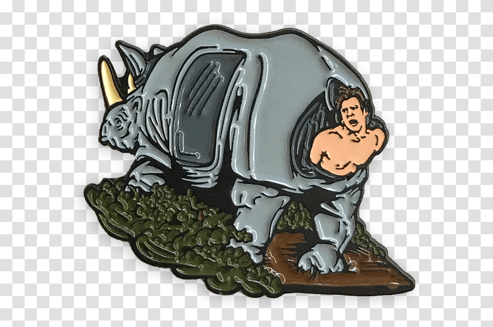 Ace Ventura Rhino Pin, Helmet, Apparel Transparent Png