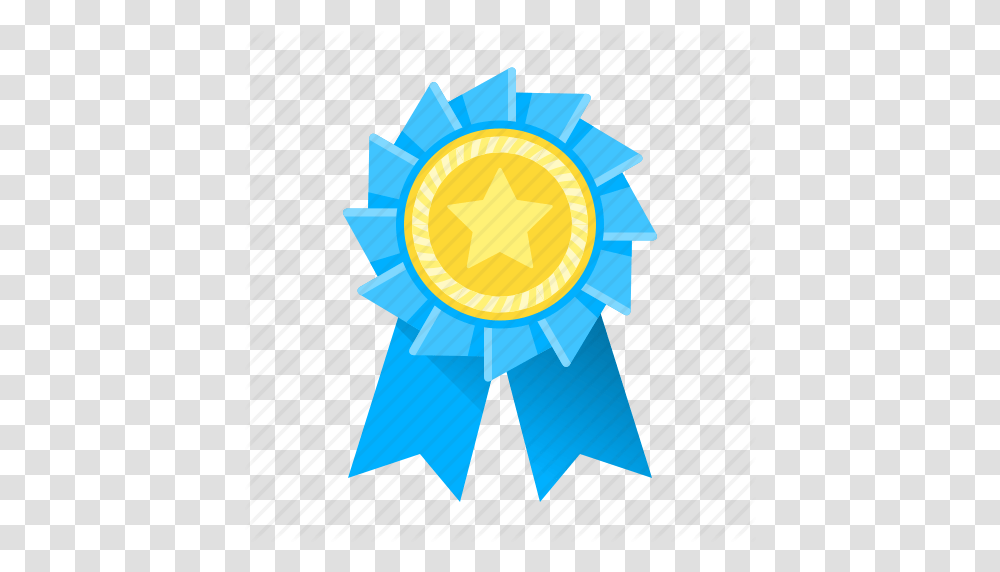 Achievement Award Awards Blue Medal Ribbon Trophy Icon, Gold, Gold Medal Transparent Png