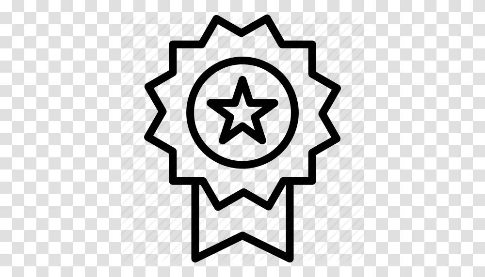 Achievement Badge Congratulation Honor Reward Ribbon Star Icon, Logo, Trademark Transparent Png