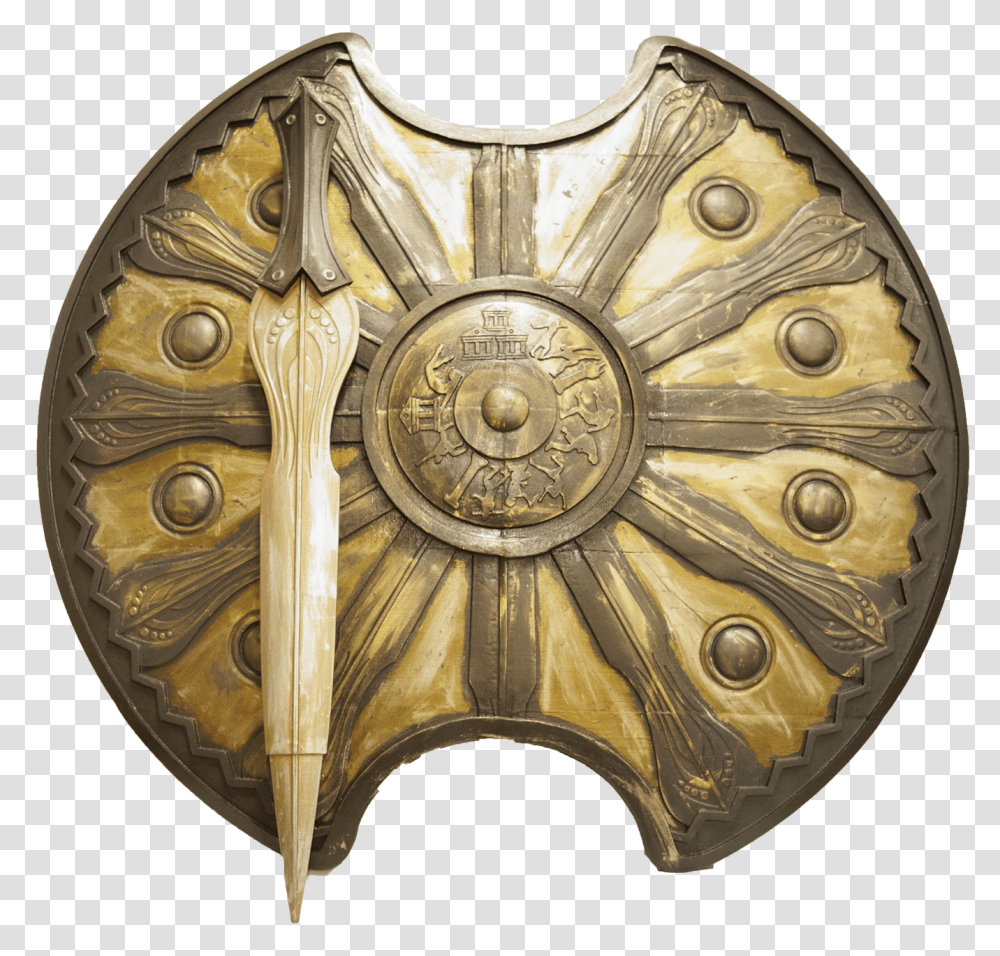 Achilles Shield And Sword, Armor, Clock Tower, Architecture, Building Transparent Png