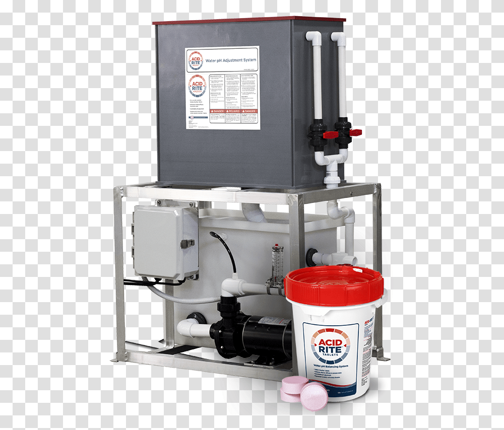 Acid Rite Ph Adjustment, Machine, Pump, Motor, Plumbing Transparent Png