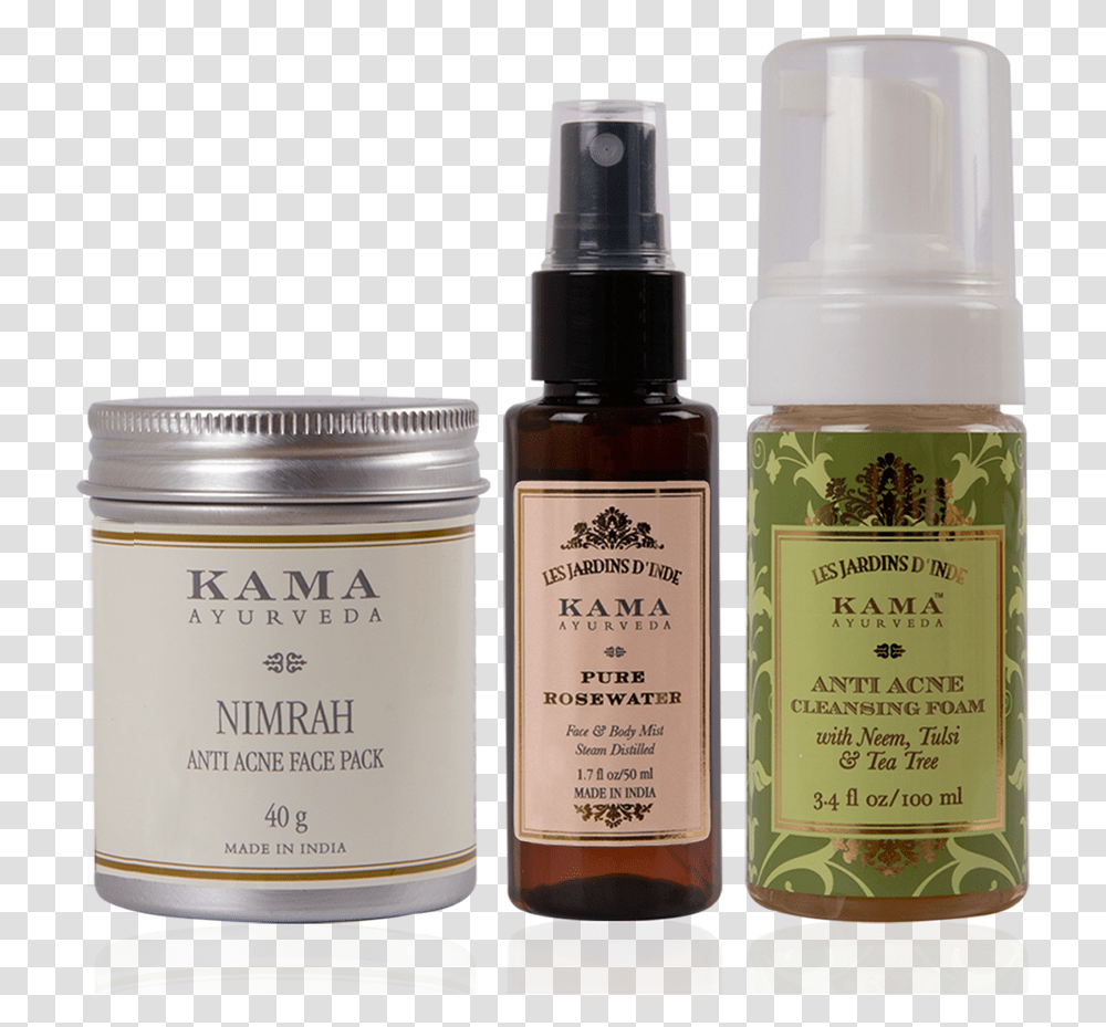 Acne Care Regime Kama Ayurveda, Bottle, Cosmetics, Perfume, Label Transparent Png