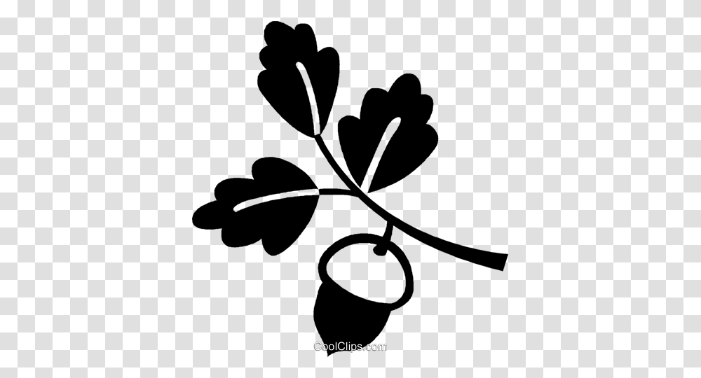 Acorn And Leaves Royalty Free Vector Clip Art Illustration, Plant, Leaf, Flower, Blossom Transparent Png