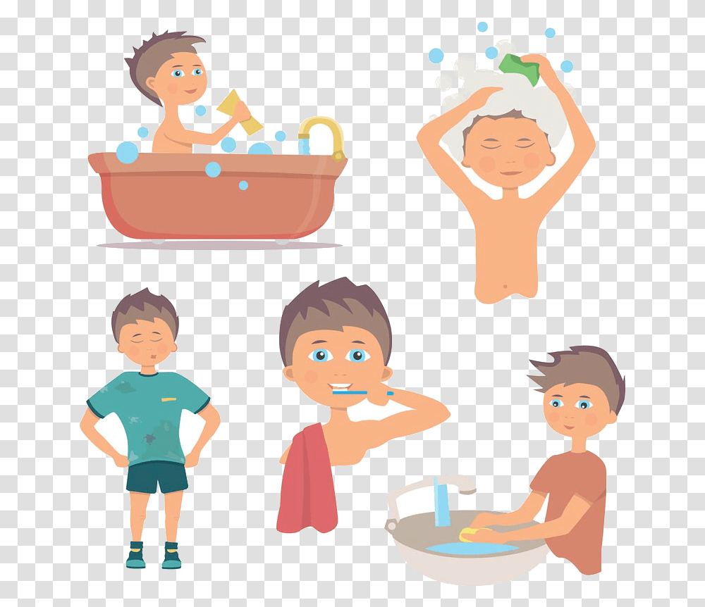 Acostarse Clipart Keep Your Body Clean, Person, Washing, Bowl, People Transparent Png