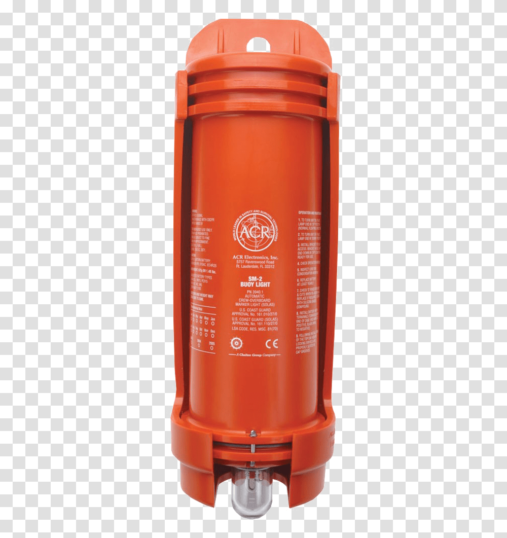 Acr Electronics Automatic Crew Overboard Marker Strobe, Tin, Can, Spray Can, Aluminium Transparent Png
