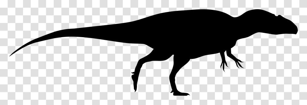 Acrocanthosaurus Silhouette, Gray, World Of Warcraft Transparent Png