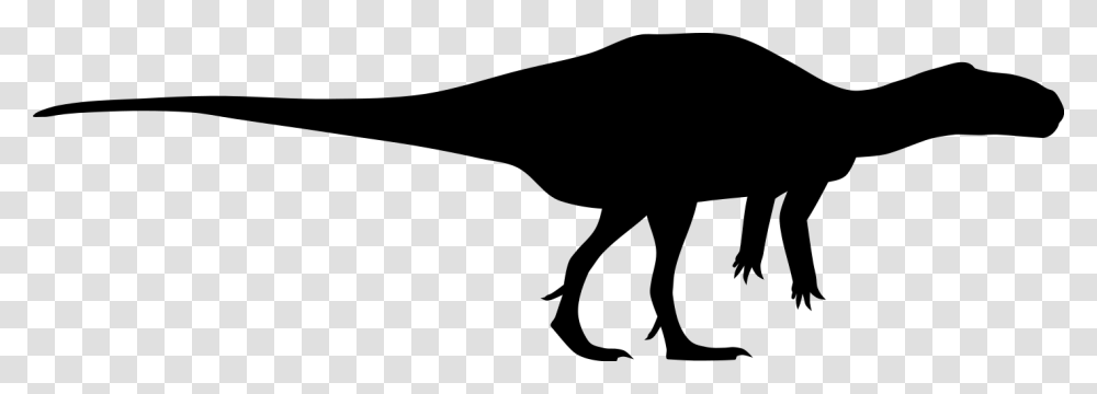 Acrocanthosaurus Silhouette, Gray, World Of Warcraft Transparent Png