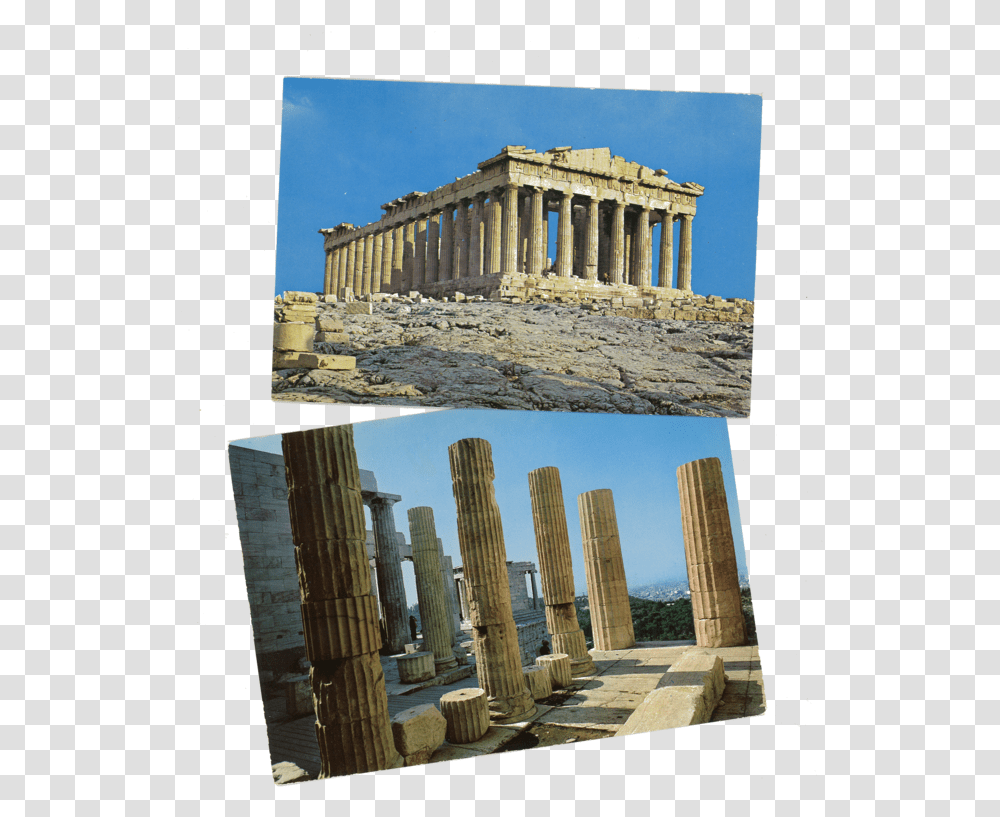 Acropolis Postcards Wonders Of The World, Architecture, Building, Temple, Worship Transparent Png