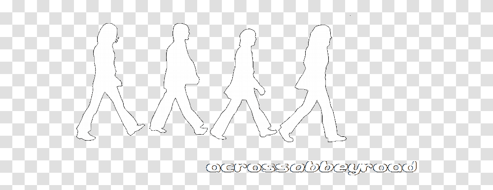 Across Abbey Road Beatles Abbey Road 50th Anniversary Box, Person, Silhouette, Crowd, People Transparent Png