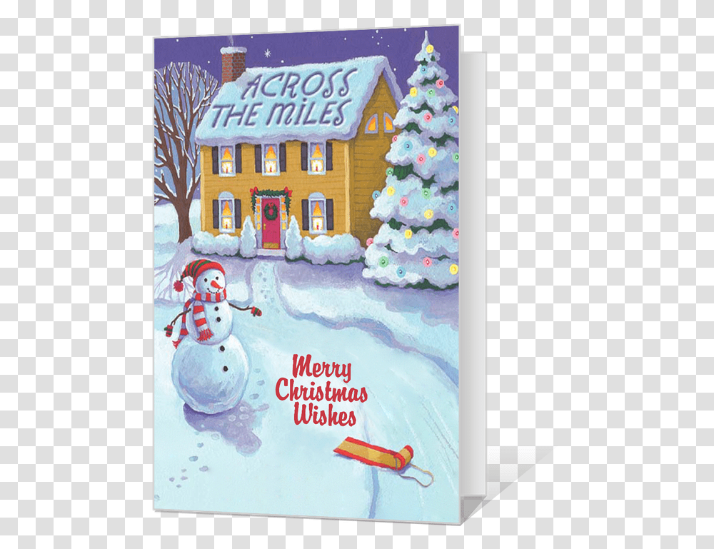 Across The Miles Merry Christmas Across The Miles, Nature, Outdoors, Snow, Winter Transparent Png