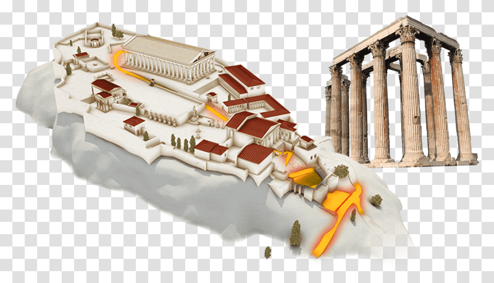 Acrpolis De Atenas Temple Of Olympian Zeus, Architecture, Building, Spaceship, Aircraft Transparent Png