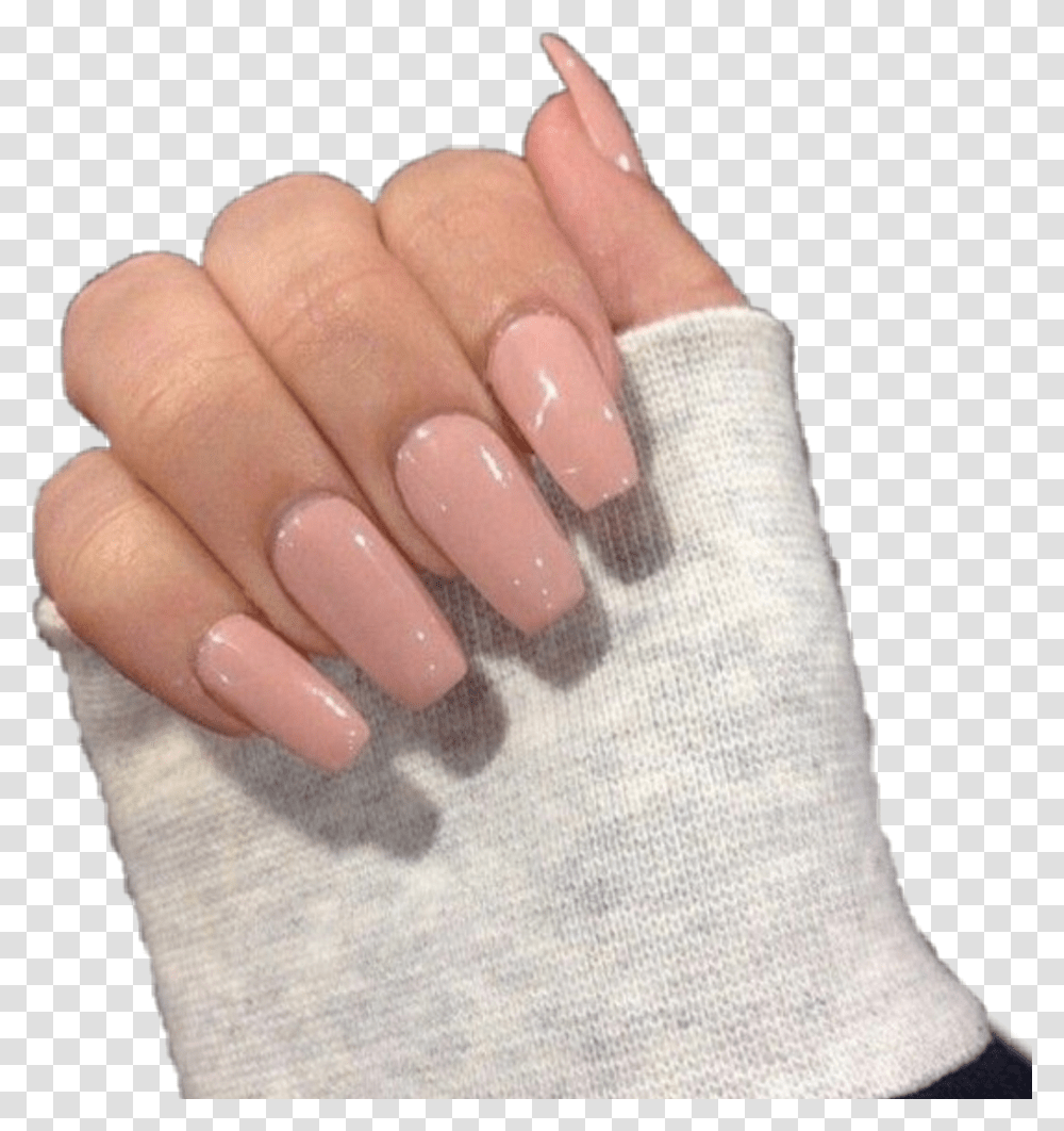 Acrylic Acrylics Pinkacrylics Pinkpng Pngs Coffin Nails Plain, Person, Human, Hand, Manicure Transparent Png