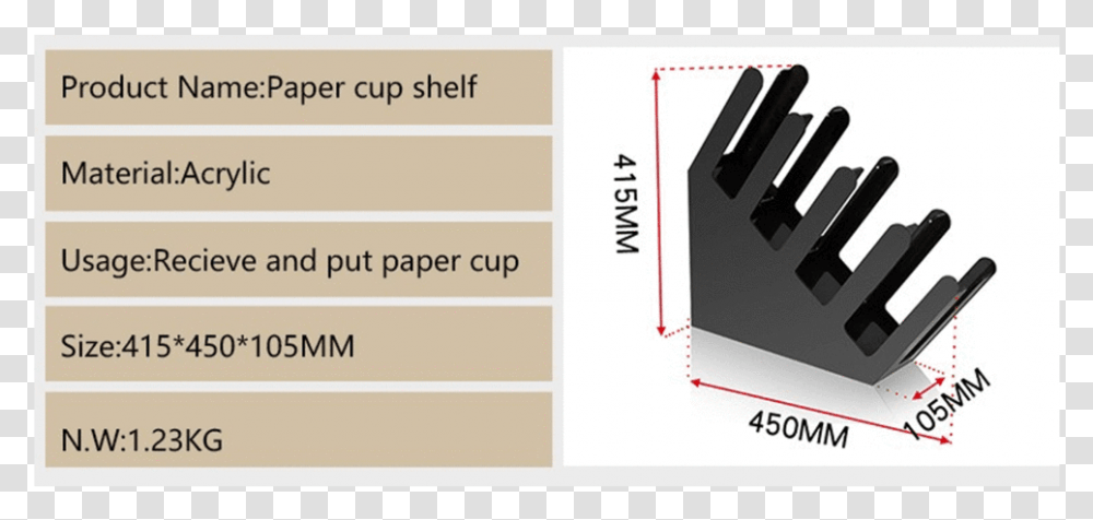 Acrylic Coffee Cup Holder For Disposable Paper Cups Tool, Plot, Diagram, Number Transparent Png