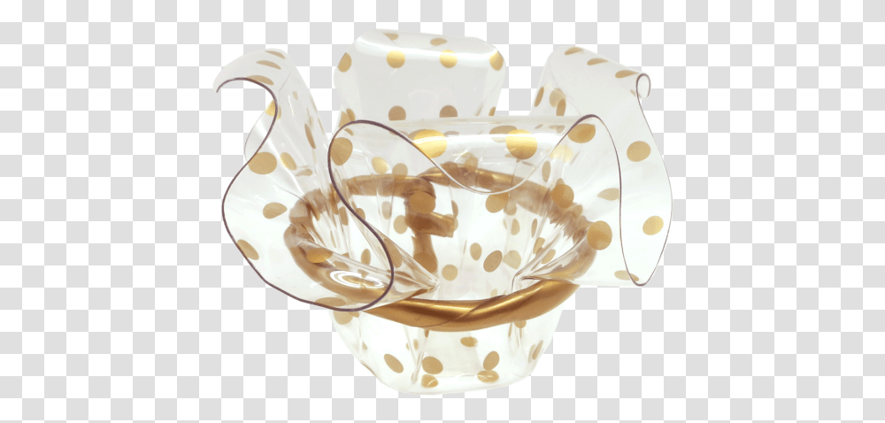 Acrylic Container With Goldpolka Dots Ceramic, Ice Cream, Dessert, Food, Birthday Cake Transparent Png