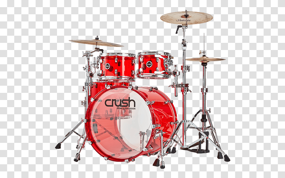 Acrylic Drum Kit Crush Drums, Percussion, Musical Instrument, Construction Crane Transparent Png