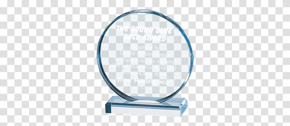 Acrylic Glass Trophy Circle, Disk Transparent Png