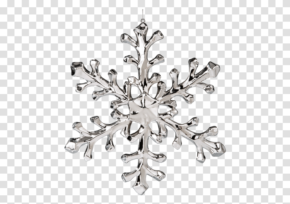 Acrylic Snowflakes Silver Glitter Silver Snowflake, Crystal Transparent Png