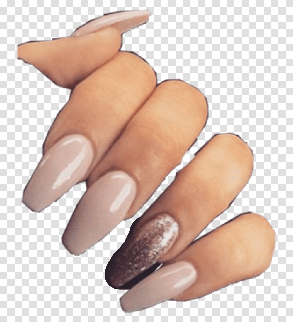 Acrylicnailsfreetoedit Nude Acrylic Nails Idea, Person, Human, Manicure, Sandal Transparent Png
