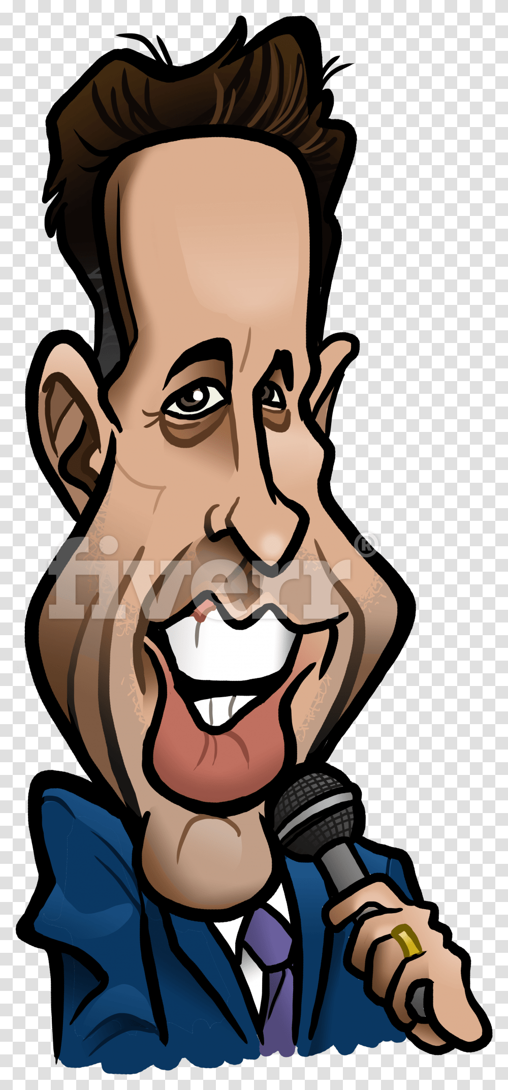 Acting Drawing Celebrity Jerry Seinfeld Caricatures, Face, Person, Human, Head Transparent Png