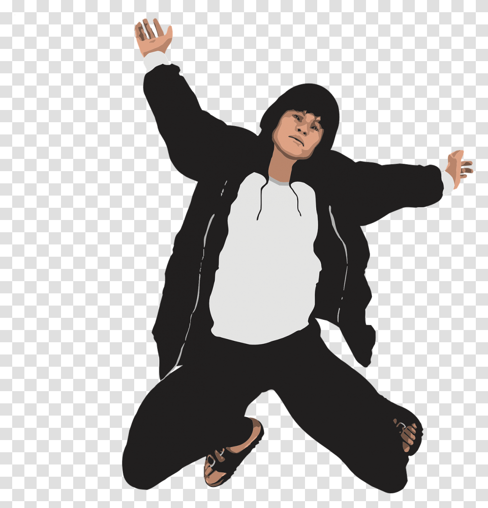 Action Dance Hd Jumping Action, Person, Sleeve, Long Sleeve Transparent Png