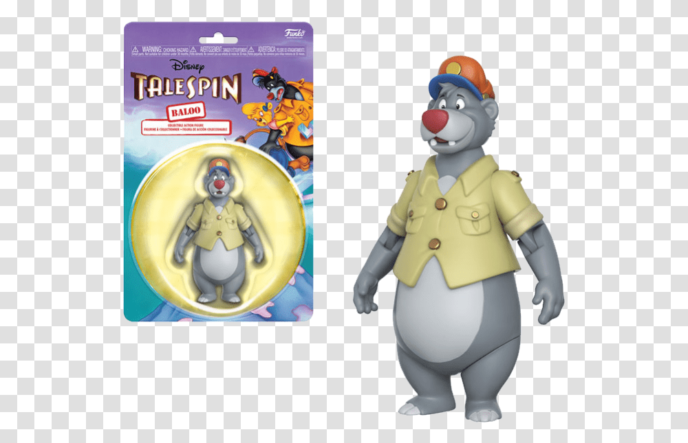 Action Figure Disney Baloo Disney Afternoons Funko Action Figures, Performer, Toy, Figurine, Clown Transparent Png
