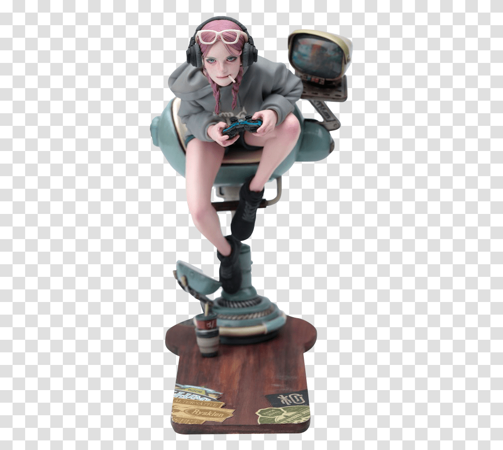 Action Figure Gamer Girl, Person, Human, Chess, Video Gaming Transparent Png