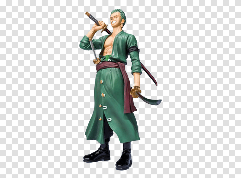 Action Figure One Piece Zoro New World Action Figure, Person, Costume, Elf Transparent Png