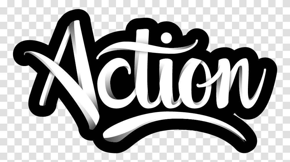 Action Sticker Calligraphy, Text, Handwriting, Label Transparent Png