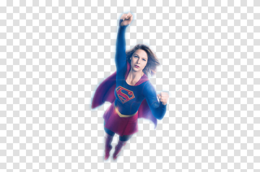 Action Supergirl Image Background Supergirl Season 3 Disc, Person, Leisure Activities, Acrobatic Transparent Png