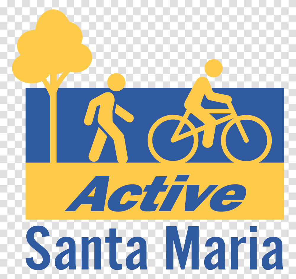 Active Santa Maria People Biking, Text, Person, Symbol, Advertisement Transparent Png
