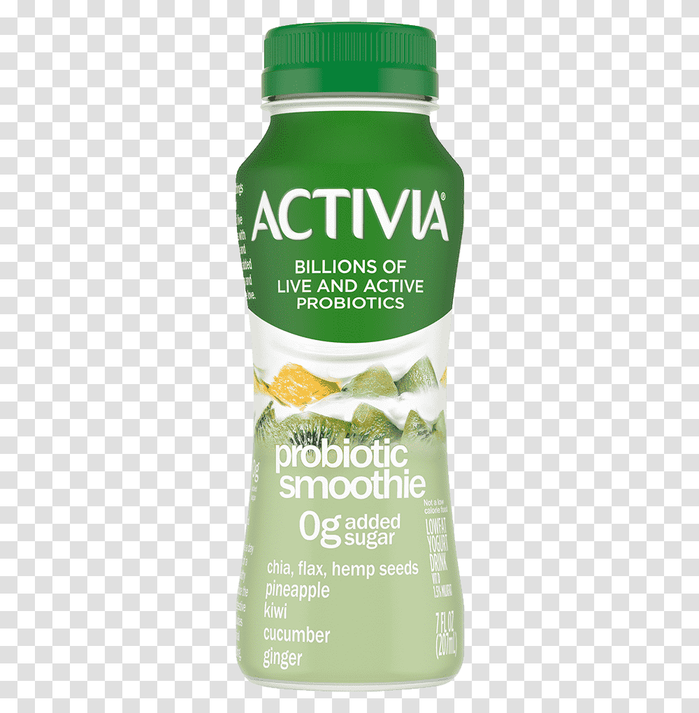 Activia Pineapple Chia Flax Hemp Seed Probiotic Smoothie Probiotic Smoothie, Plant, Aluminium, Beverage, Drink Transparent Png