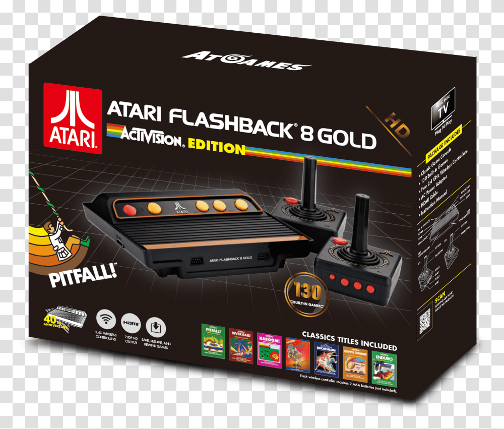 Activision Atari Flashback 8 Gold Activision Edition, Electronics, Flyer, Advertisement, Brochure Transparent Png